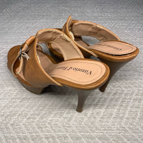 Vittorio d’ Firenze Women’s 8 Heels Brown Synthetic Leather Adjustable Strap - Picture 6 of 10